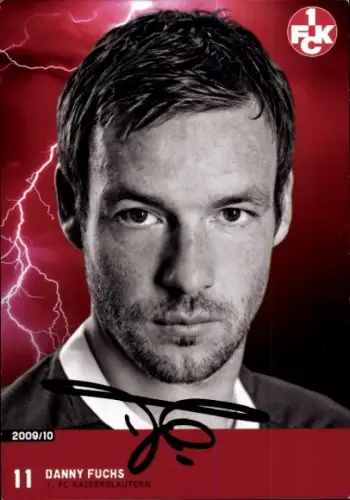 Autogrammkarte Danny Fuchs, 1. FC Kaiserslautern, Portrait, Autogramm