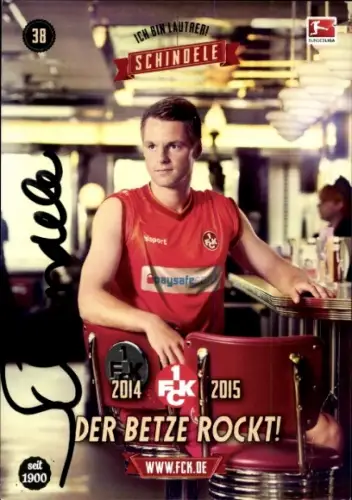 Autogrammkarte Michael Schindele, 1. FC Kaiserslautern, Portrait, Autogramm