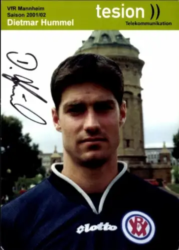 Autogrammkarte Fußballer Dietmar Hummel, VfR Mannheim, Autogramm