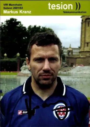Autogrammkarte Fußballer Markus Kranz, VfR Mannheim, Autogramm