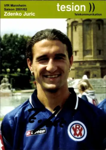 Autogrammkarte Fußballer Zdenko Juric, VfR Mannheim, Autogramm