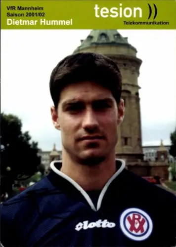 Autogrammkarte Fußballer Dietmar Hummel, VfR Mannheim, Autogramm