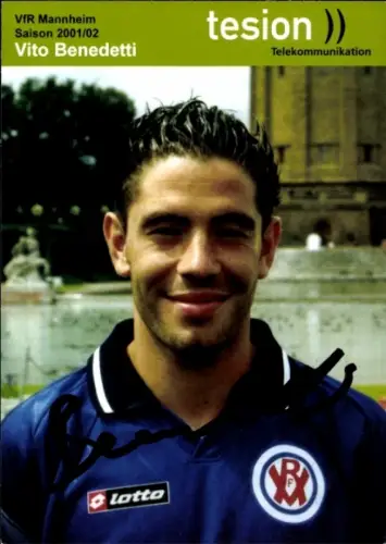 Autogrammkarte Fußballer Vito Benedetti, VfR Mannheim, Autogramm