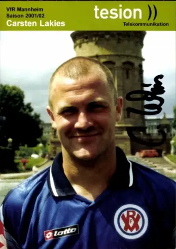 Autogrammkarte Fußballer Carsten Lakies, VfR Mannheim, Autogramm