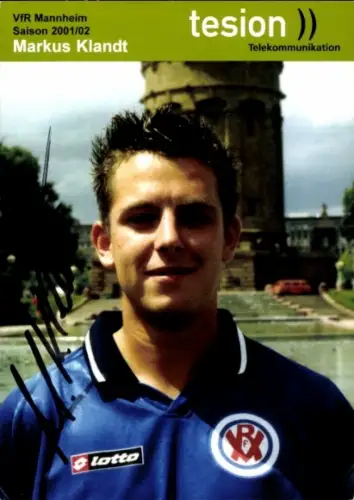 Autogrammkarte Fußballer Markus Klandt, VfR Mannheim, Autogramm