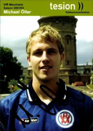 Autogrammkarte Fußballer Michael Öller, VfR Mannheim, Autogramm