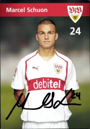 Autogrammkarte Fußballer Marcel Schuon, VFB Stuttgart, Autogramm