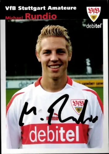 Autogrammkarte Fußballer Michael Rundio, VfB Stuttgart, Autogramm