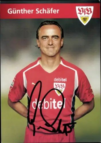 Autogrammkarte Co Trainer Günther Schäfer, VfB Stuttgart, Autogramm