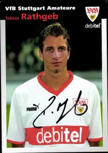 Autogrammkarte Fußballer Tobias Rathgeb, VfB Stuttgart, Autogramm