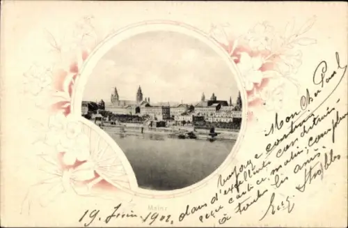 Präge Passepartout Ak Mainz am Rhein, Stadtzentrum