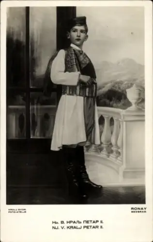 Ak König Peter II. von Jugoslawien, Portrait