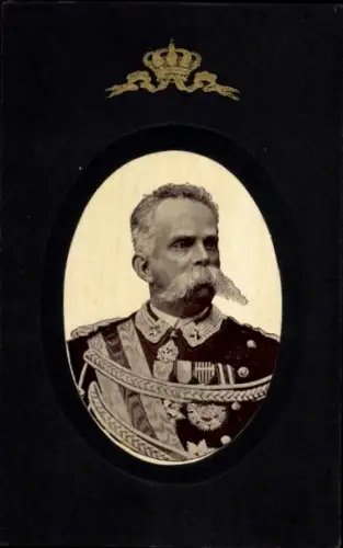 Passepartout Ak König Umberto I. von Italien, Portrait