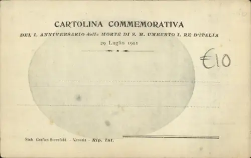 Passepartout Ak König Umberto I. von Italien, Portrait