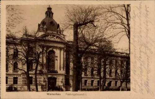 Ak Warszawa Warschau Polen, Festungslazarett I.