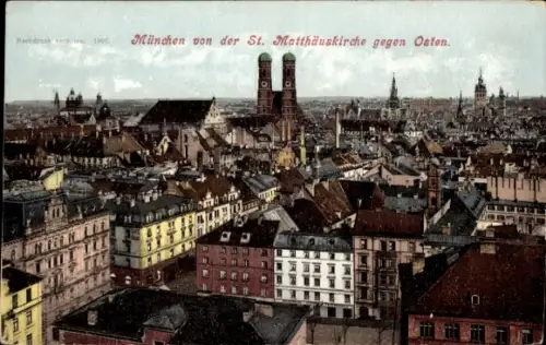 Ak München, Blick von der St. Matthäuskirche