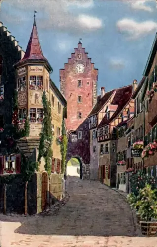 Ak Meersburg am Bodensee, Meersburg am Bodensee, Obertor, Gasthof zum Bären,  Architektur