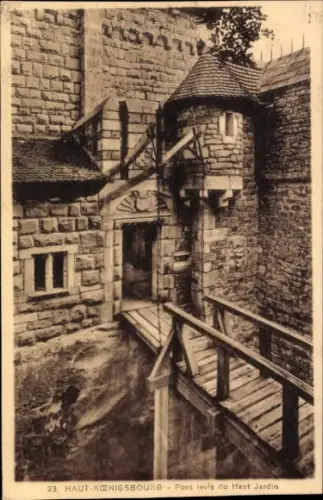 CPA Orschwiller Orschweiler Alsace Bas Rhin, Hohkönigsburg, Haut Kœnigsbourg, Pont