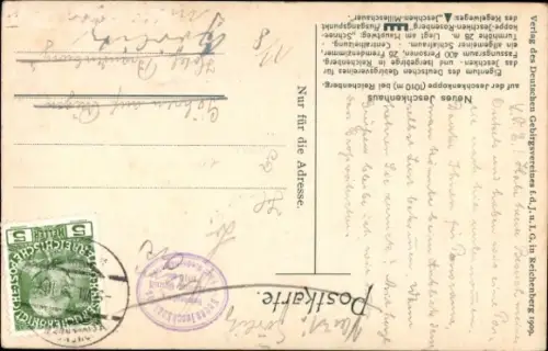 Ak Ještěd Jeschken Region Reichenberg, Neues Jeschkenhaus