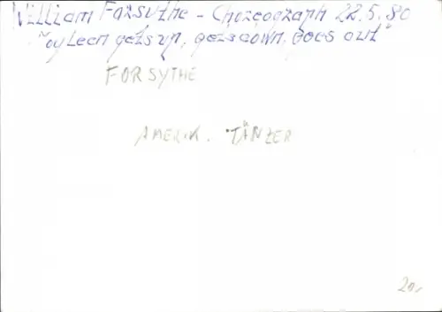 Autogramm William Forsythe, Tänzer und Choreograph