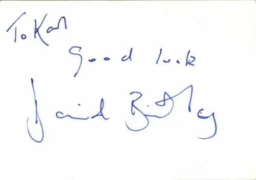 Autogramm David Bidley ?, Choreograph, Ballettwoche 1988