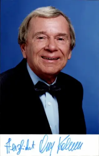 Ak Ossy Kolmann, österreichischer Schauspieler, Kabarettist, Sänger und Komiker, Portrait, Autogramm