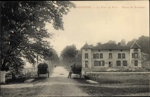 Ak l'Argonne Lothringen Meuse, Le Four de Paris, Route de Varennes
