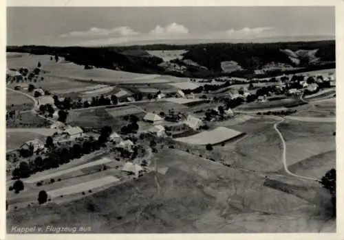 Ak Kappel Chemnitz in Sachsen, Luftaufnahme von  ländliche Umgebung, Häuser, Felder