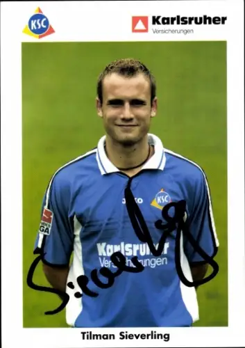 Autogrammkarte Fußballer Tilman Sieverling, SV Waldhof Mannheim 07, Autogramm