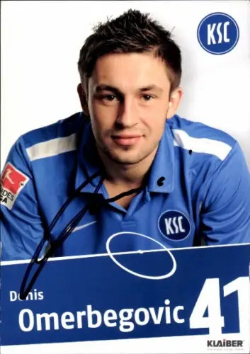 Autogrammkarte Fußballer Denis Omerbegovic, Karlsruher SC, Autogramm