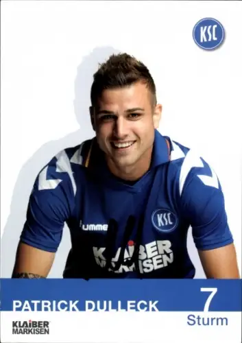 Autogrammkarte Fußballer Patrick Dulleck, Karlsruher SC, Autogramm