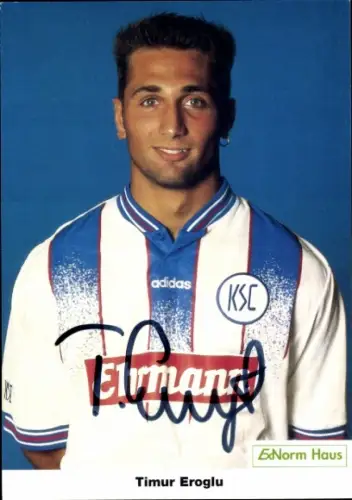 Autogrammkarte Fußballer Timur Eroglu, Karlsruher SC, Autogramm