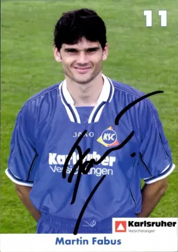 Autogrammkarte Fußballer Martin Fabus, Karlsruher SC, Autogramm