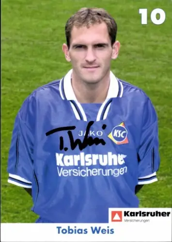 Autogrammkarte Fußballer Tobias Weis, Karlsruher SC, Autogramm
