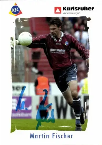 Autogrammkarte Fußballer Martin Fischer, Karlsruher SC, Autogramm
