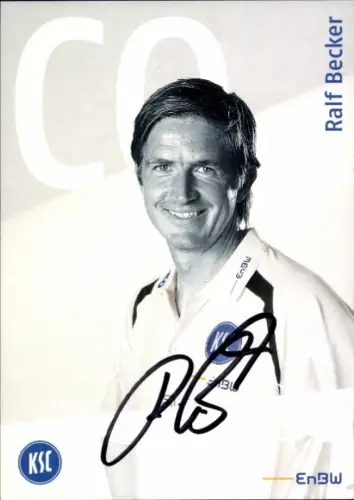 Autogrammkarte Co Trainer Scout Ralf Becker, Karlsruher SC, Autogramm