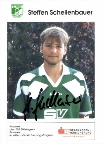Autogrammkarte Fußballer Steffen Schellenbauer, TSF Ditzingen, Autogramm