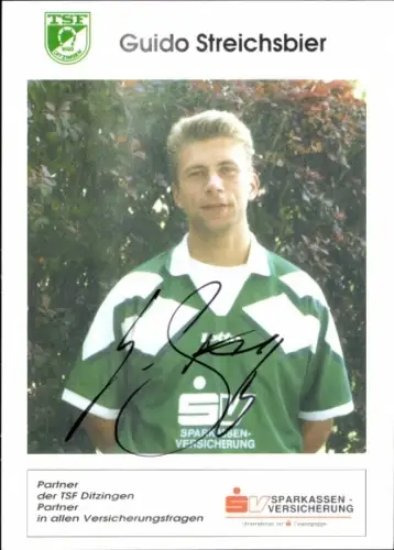 Autogrammkarte Fußballer Guido Streichsbier, TSF Ditzingen, Autogramm
