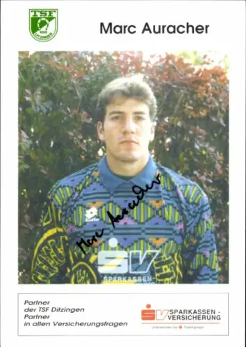 Autogrammkarte Fußballer Marc Auracher, TSF Ditzingen, Autogramm