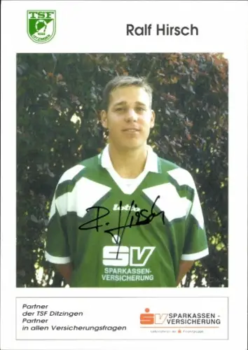 Autogrammkarte Fußballer Ralf Hirsch, TSF Ditzingen, Autogramm