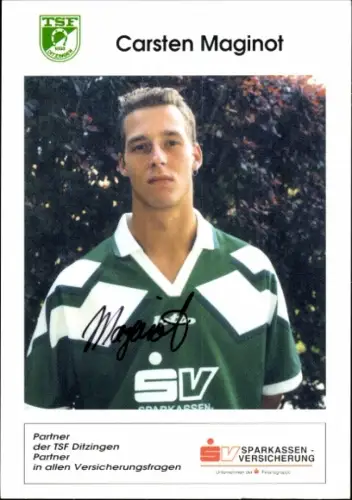 Autogrammkarte Fußballer Carsten Maginot, TSF Ditzingen, Autogramm