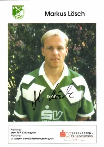 Autogrammkarte Fußballer Markus Lösch, TSF Ditzingen, Autogramm