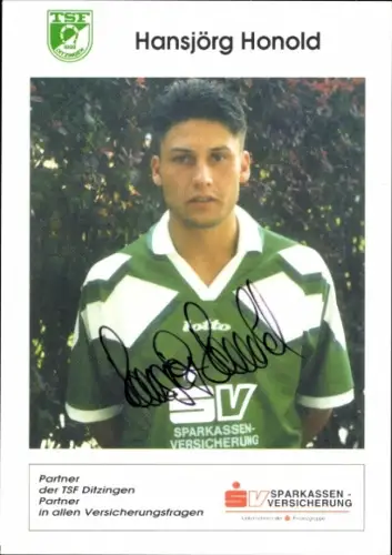 Autogrammkarte Fußballer Hansjörg Honold, TSF Ditzingen, Autogramm