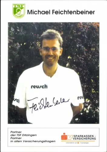Autogrammkarte Trainer Michael Feichtenbeiner, TSF Ditzingen, Autogramm