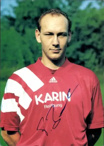 Autogrammkarte Fußballer Frank Bachmann, SV Lohhof, Autogramm