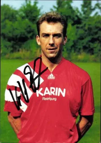 Autogrammkarte Fußballer Karl Heinz Schüler, SV Lohhof, Autogramm