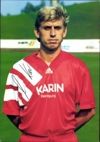 Autogrammkarte Fußballer Thomas Karr, SV Lohhof, Autogramm