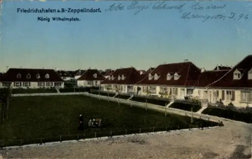 Ak Zeppelindorf Friedrichshafen am Bodensee, König Wilhelmplatz