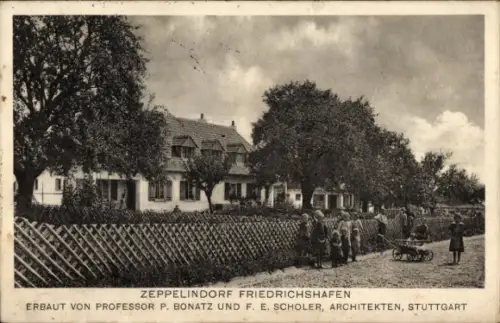 Ak Zeppelindorf Friedrichshafen am Bodensee, Gebäude, Kinder