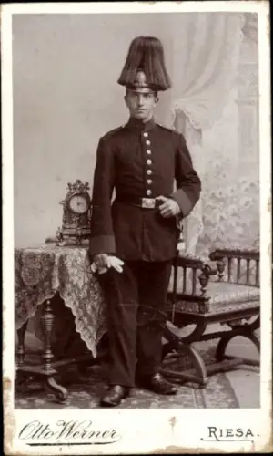 CdV Riesa an der Elbe Sachsen, Deutscher Soldat in Uniform